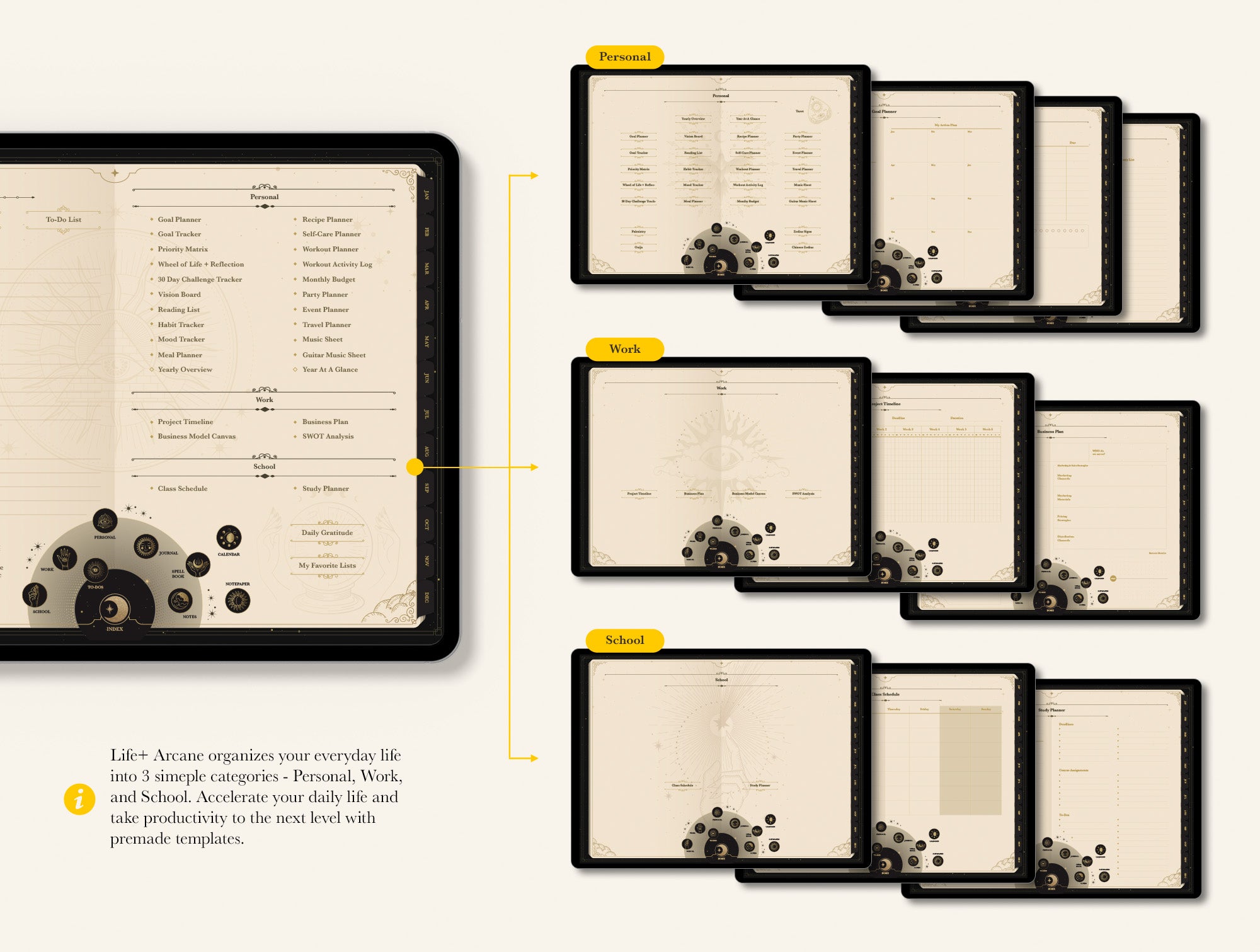 Life+ Arcane Undated Digital Planner