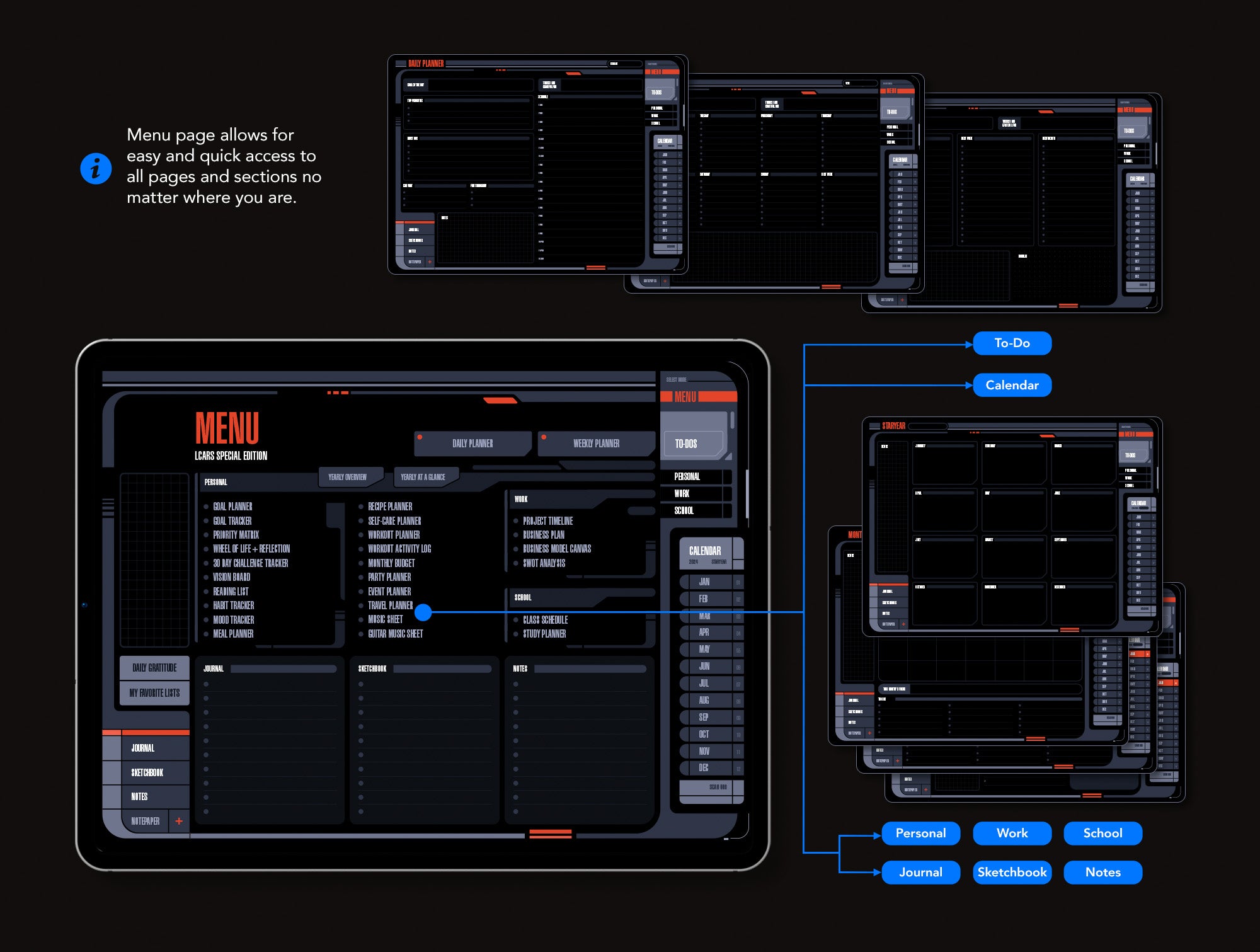 Life+ LCARS Undated Digital Planner