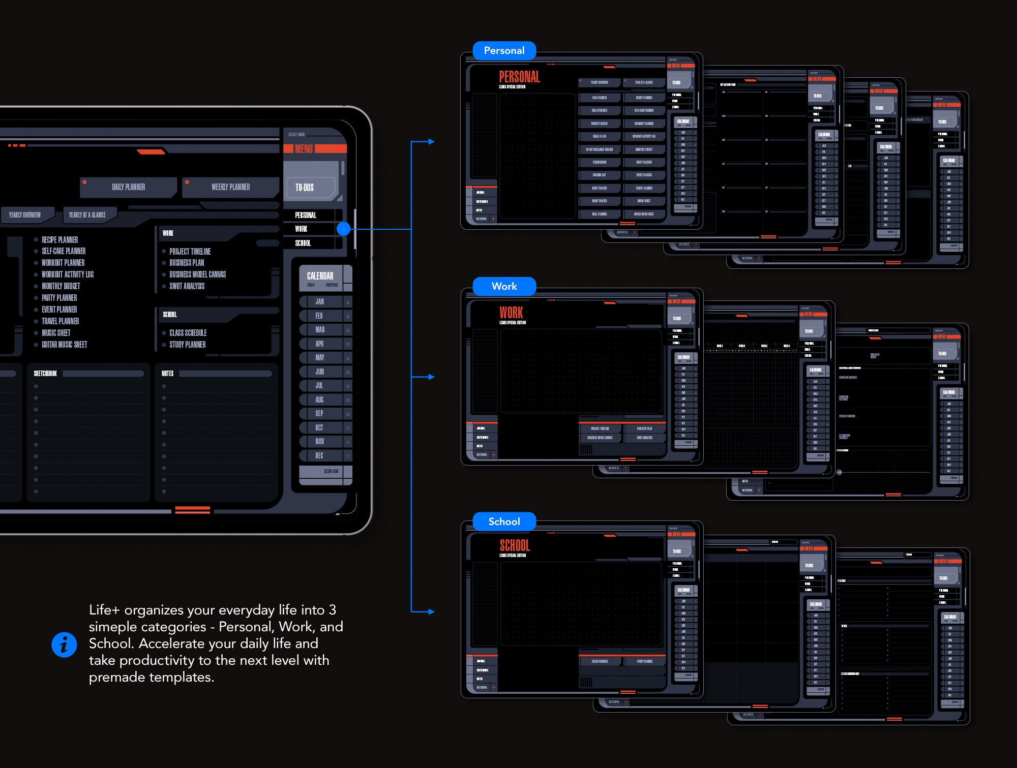Life+ LCARS Undated Digital Planner