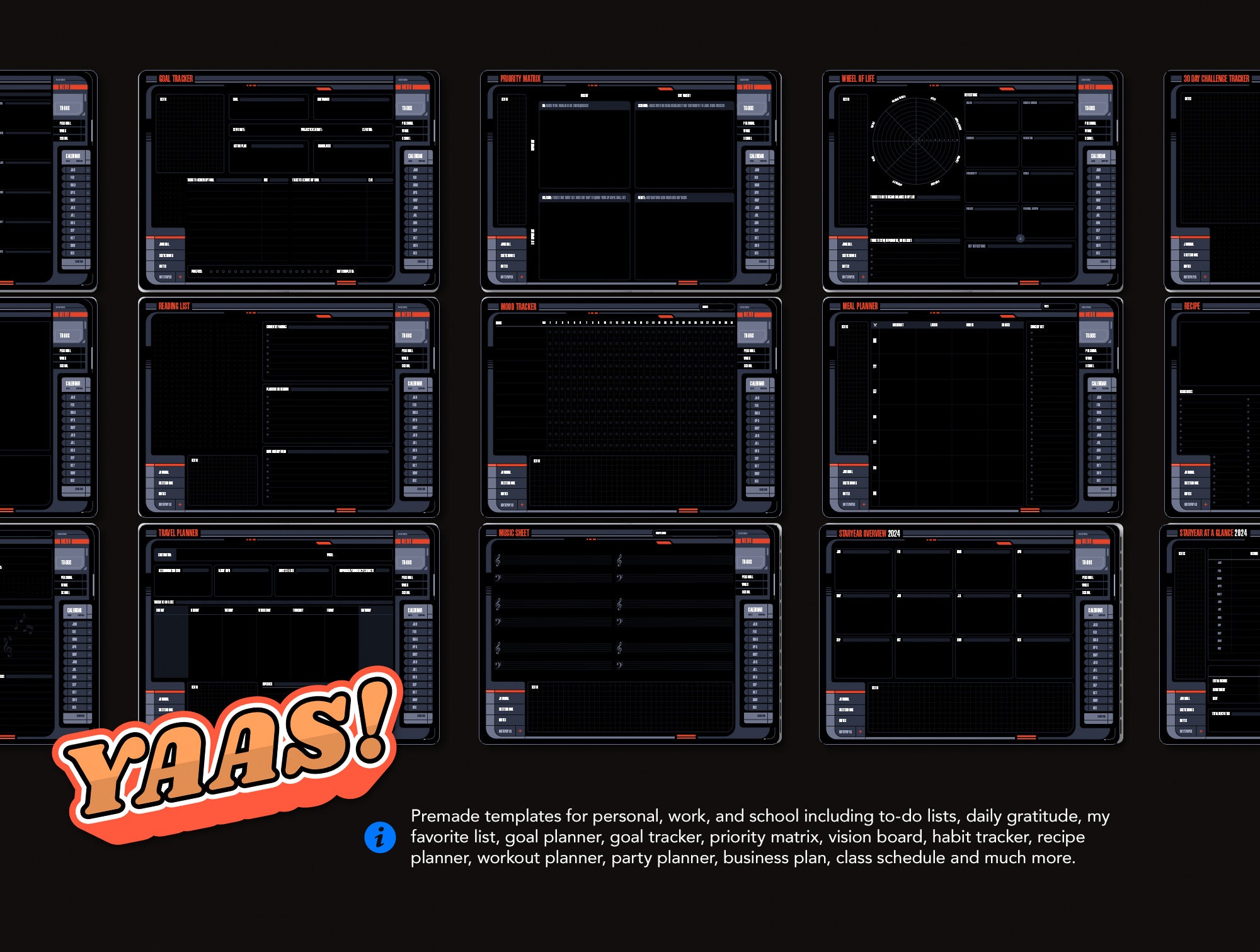 Life+ LCARS Undated Digital Planner