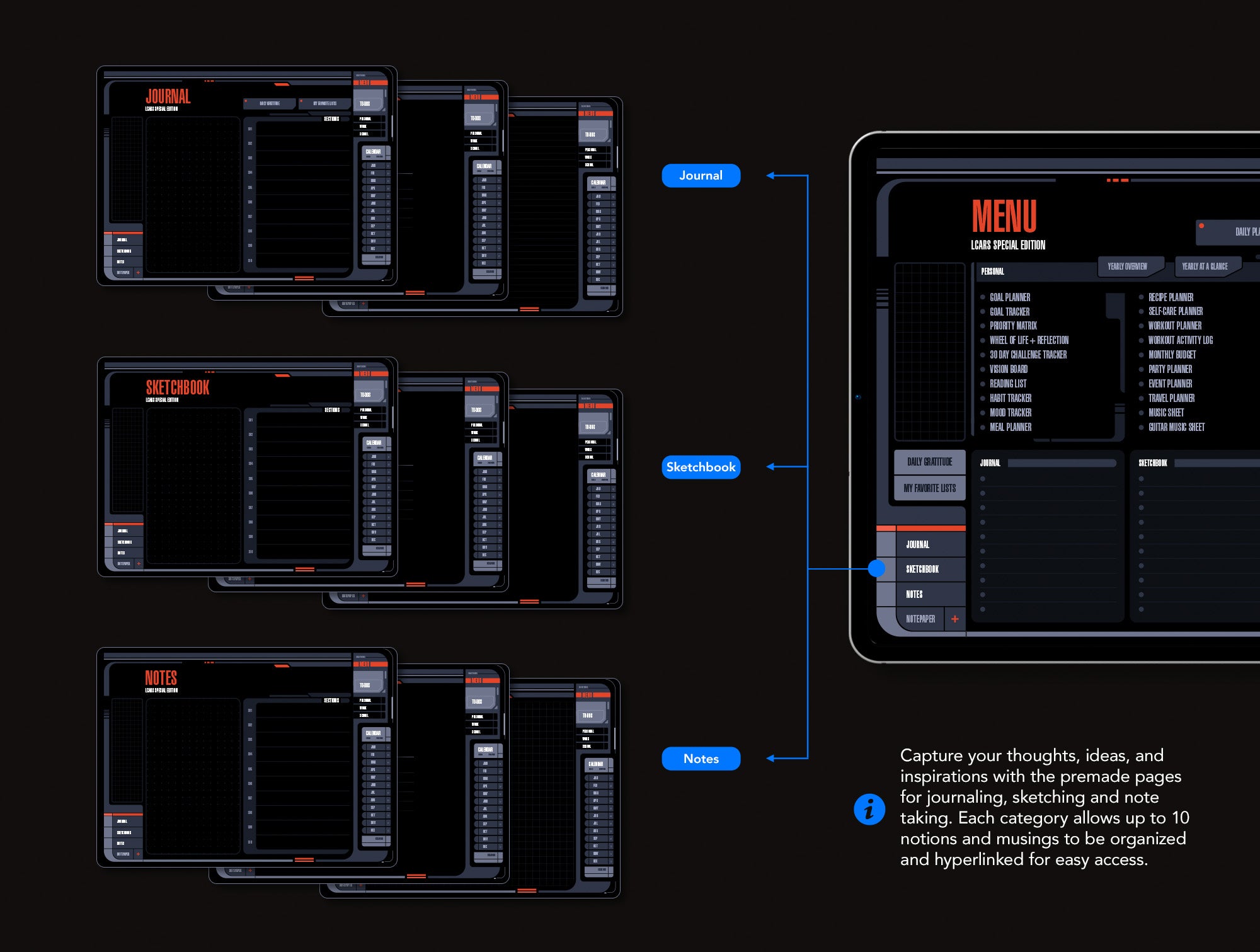 Life+ LCARS Undated Digital Planner