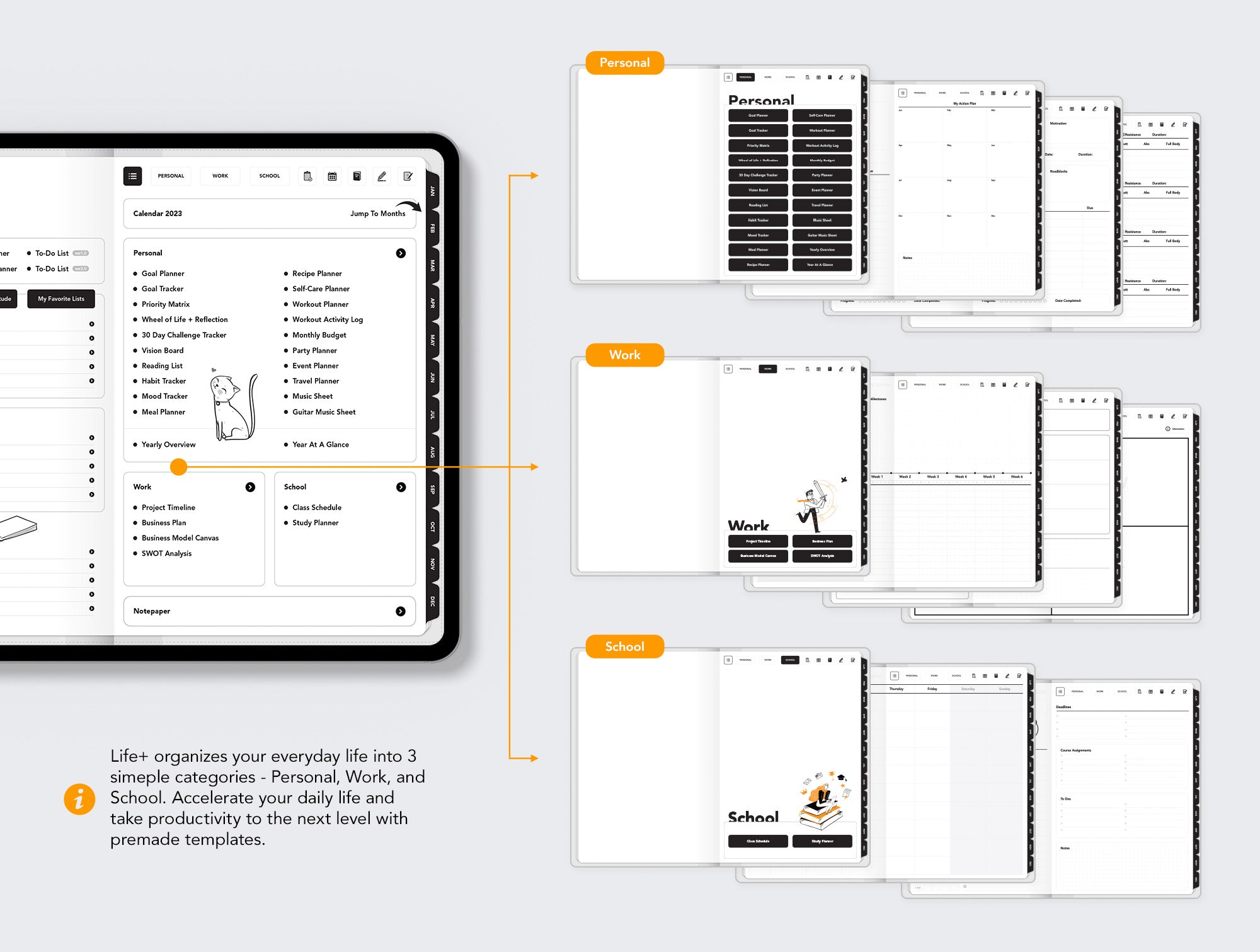 Life+ Undated Digital Planner