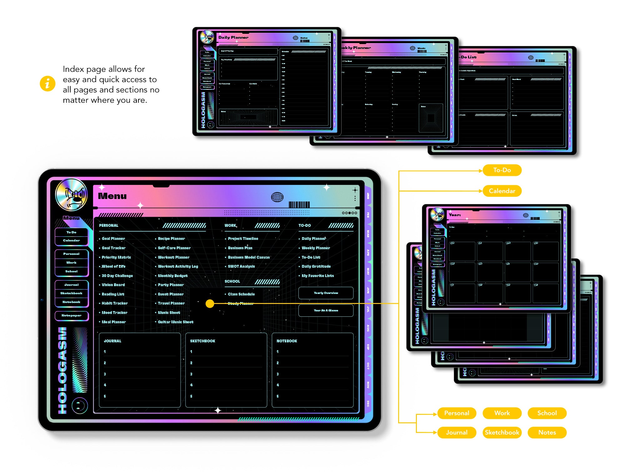 Life+ Hologasm Undated Digital Planner