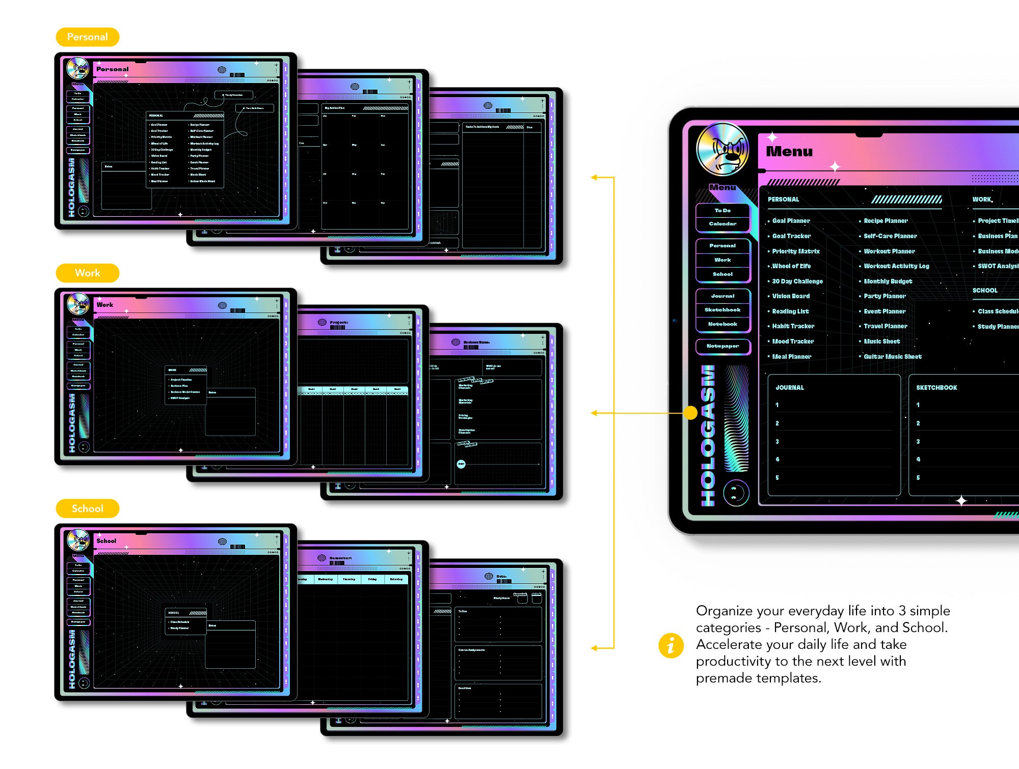 Life+ Hologasm Undated Digital Planner