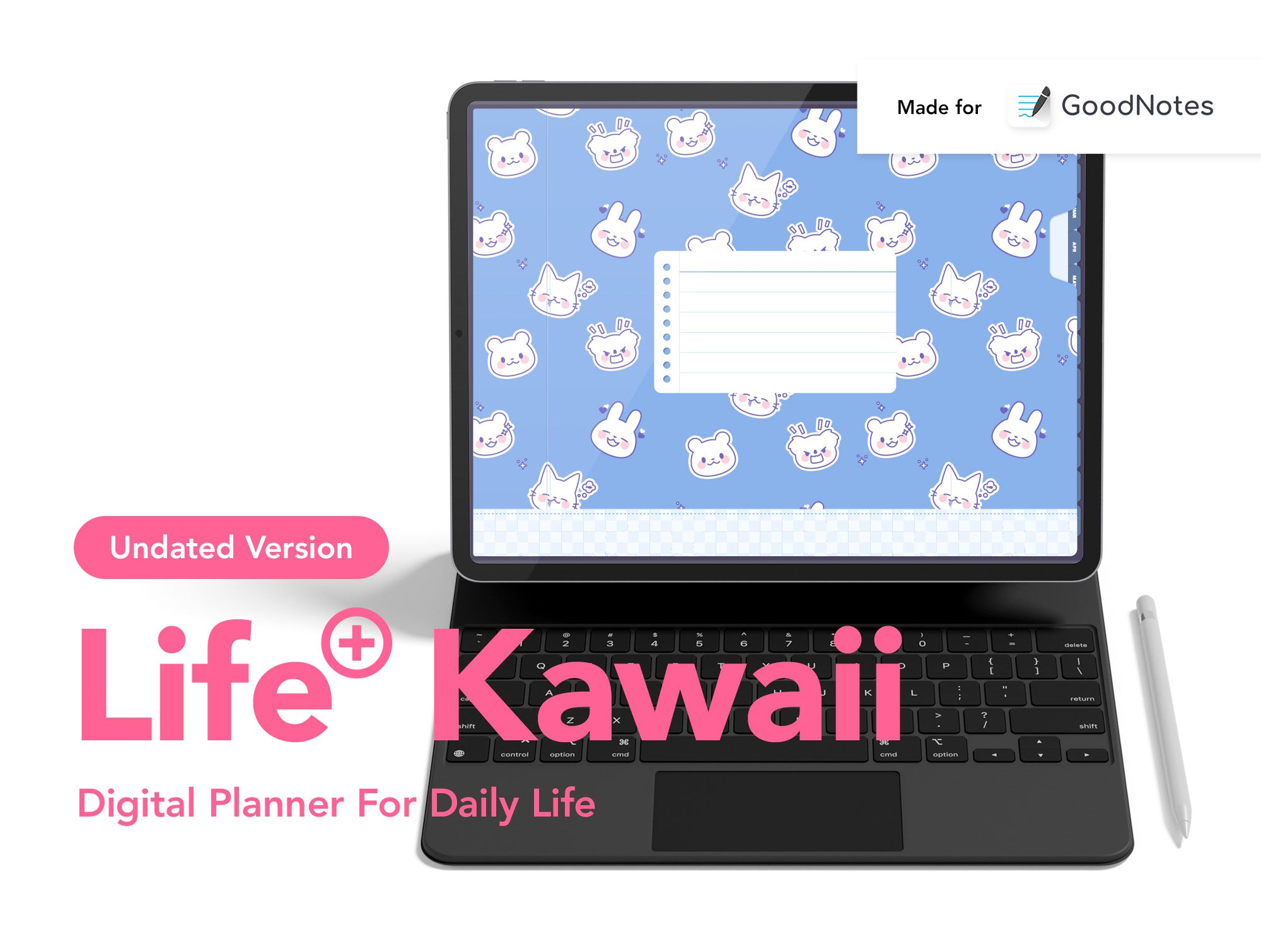 Life+ Kawaii Undated Digital Planner
