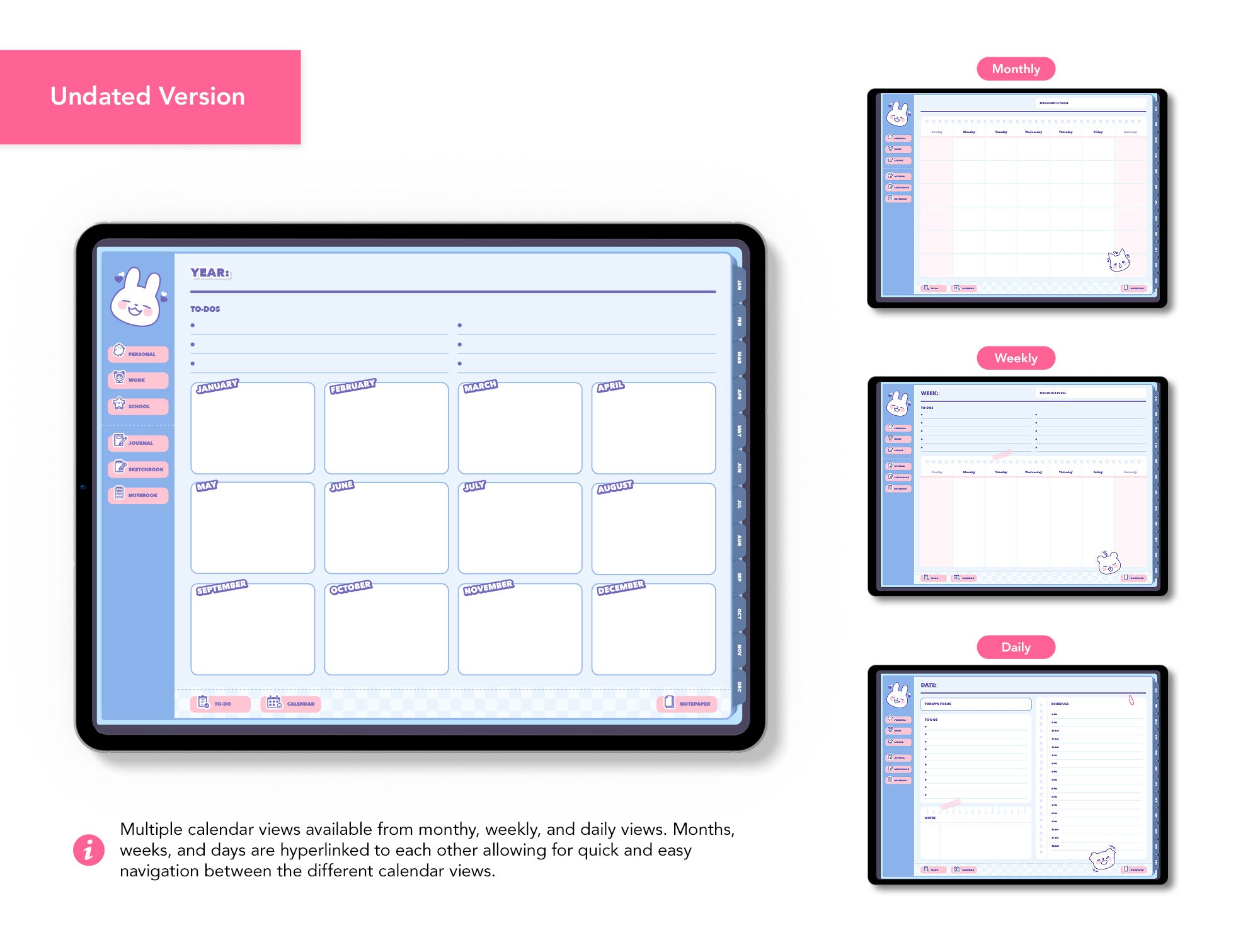 Life+ Kawaii Undated Digital Planner