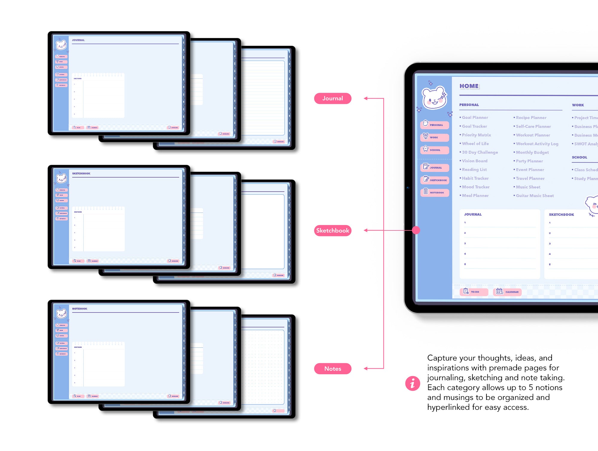 Life+ Kawaii Undated Digital Planner