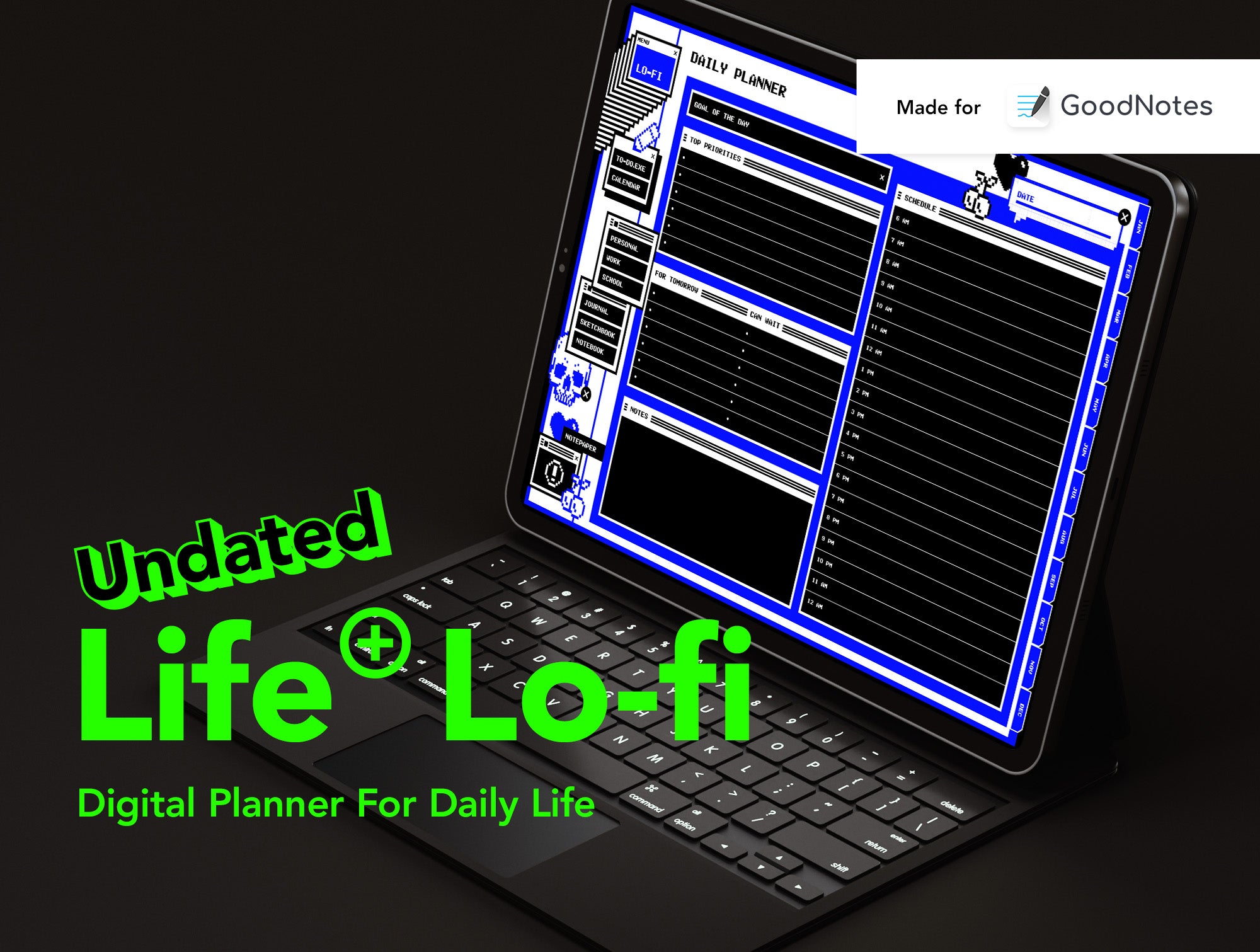 Life+ Lo-fi Undated Digital Planner