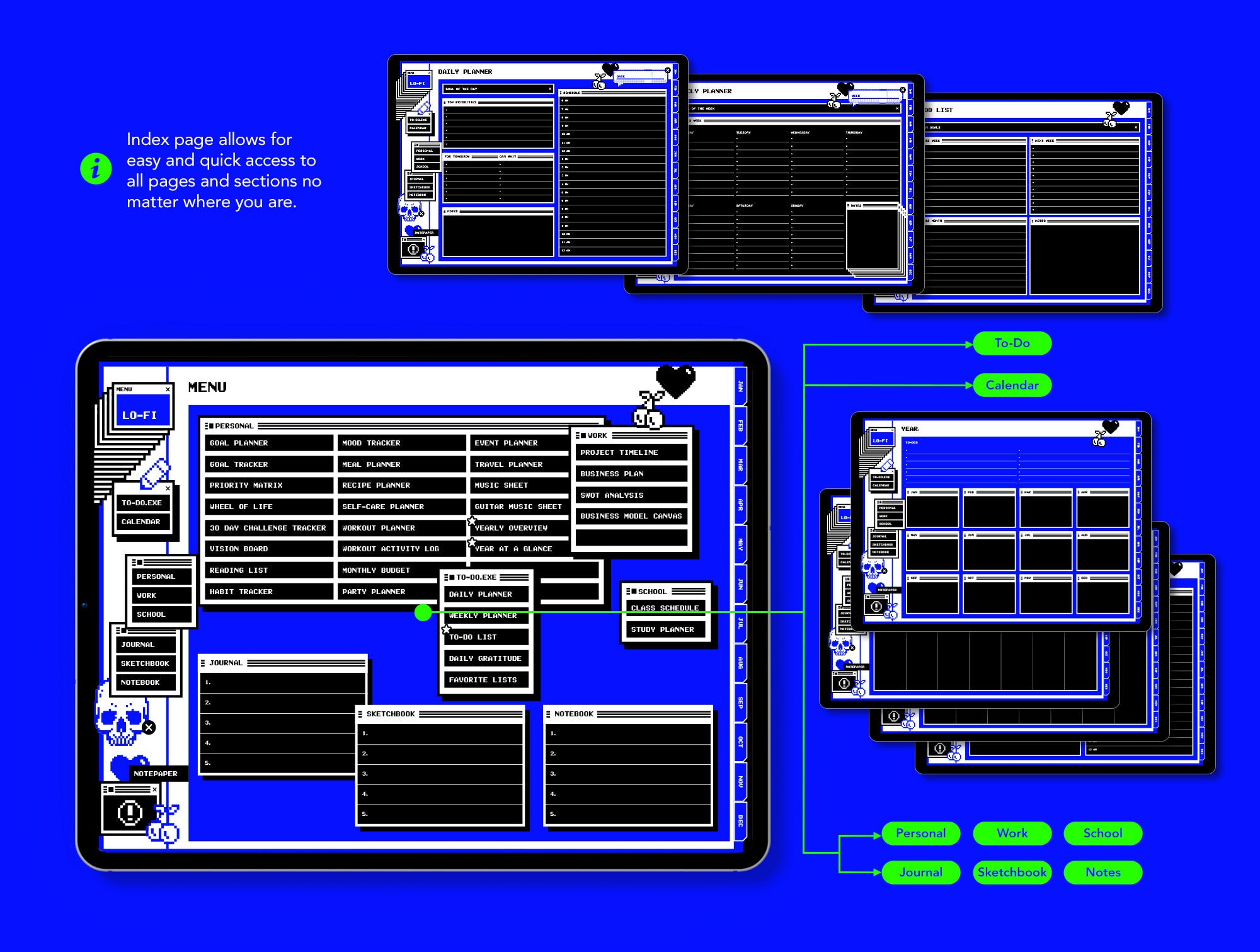 Life+ Lo-fi Undated Digital Planner