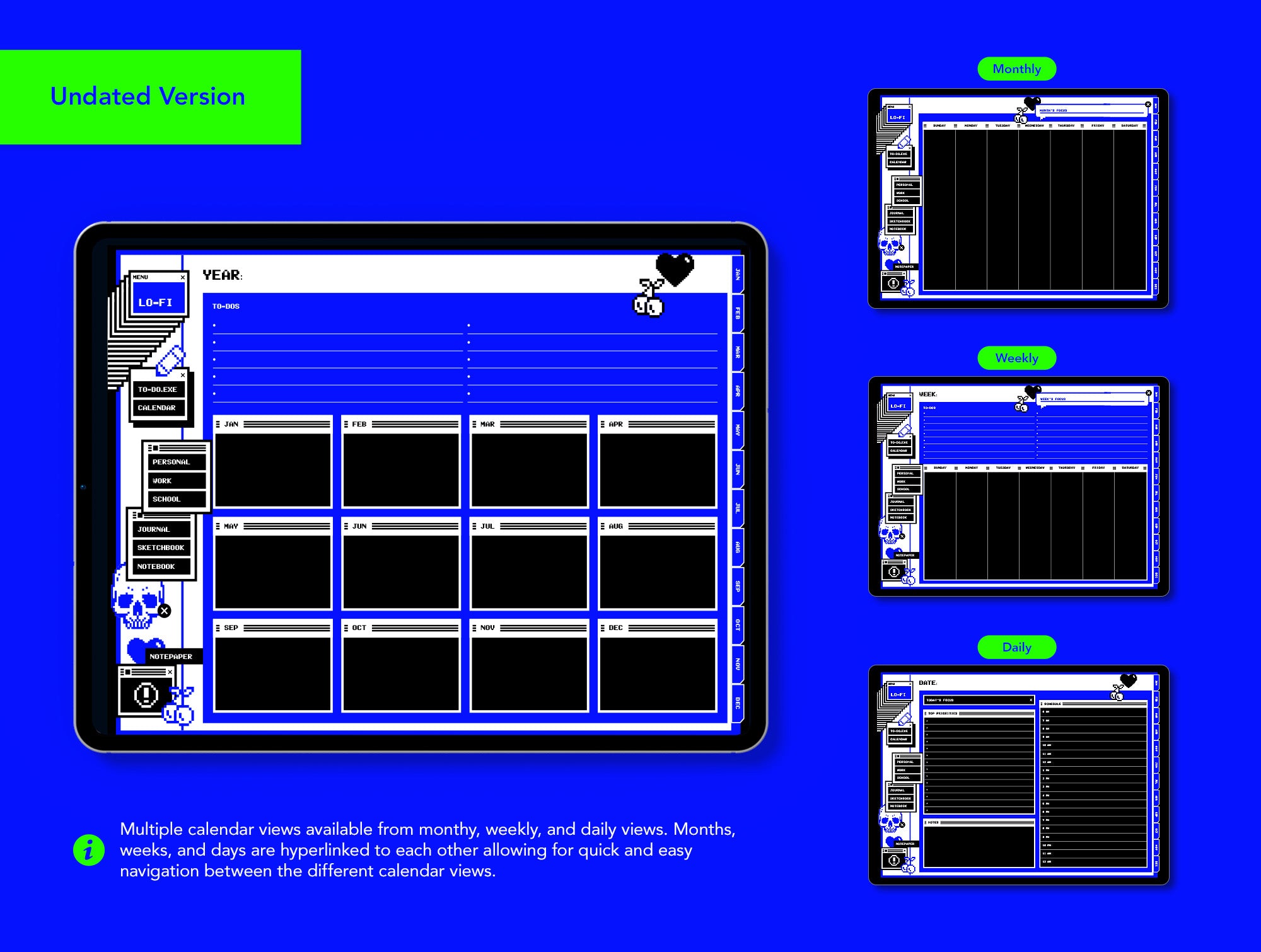 Life+ Lo-fi Undated Digital Planner