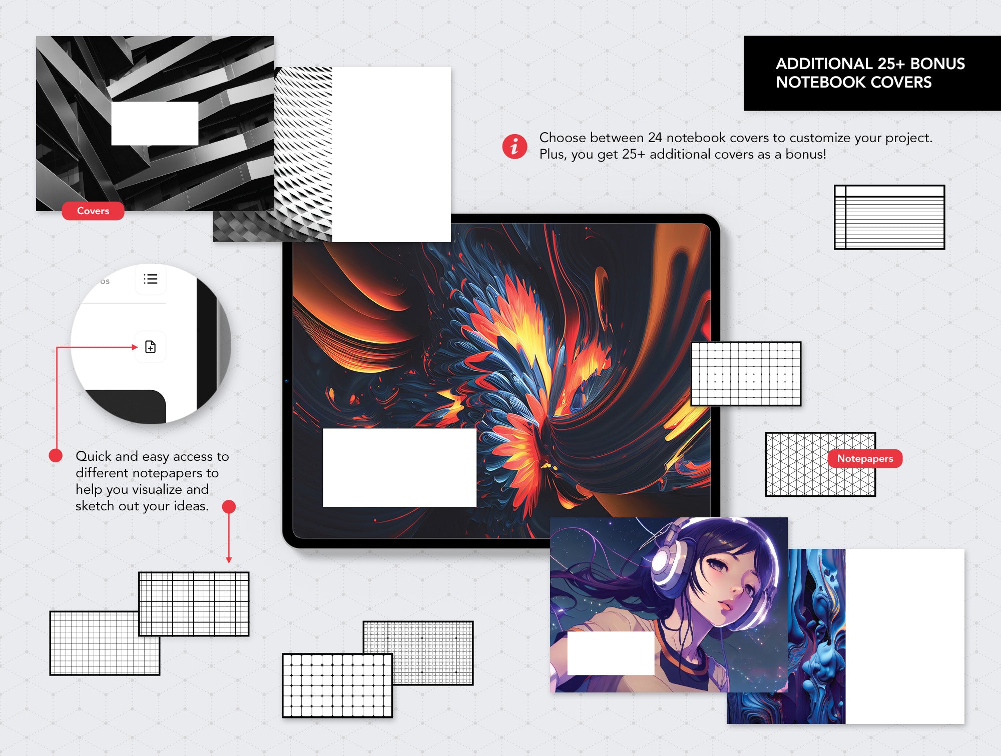 Designer+ Undated Digital Workbook & Planner